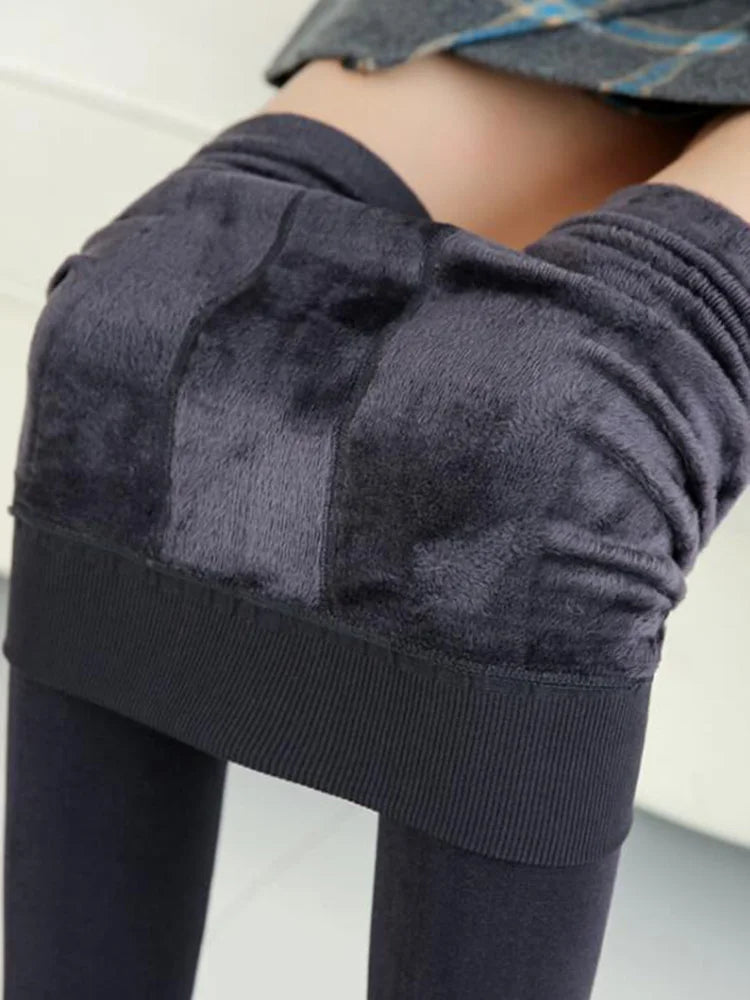 Leggings Casual High Elastic Thick Warm Skinny Pants