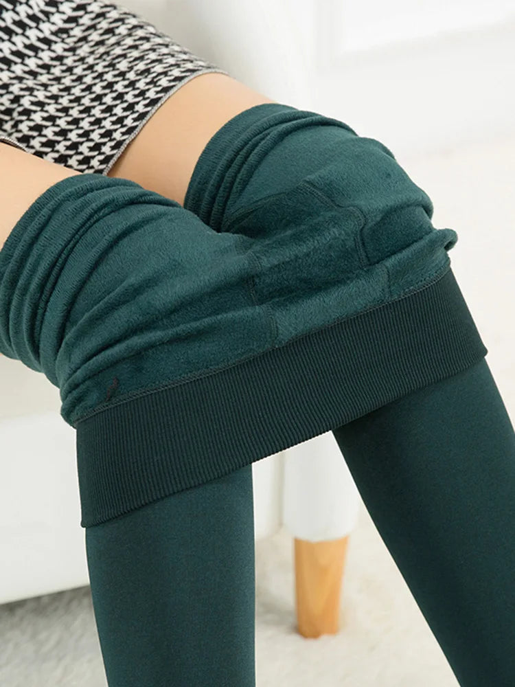 Leggings Casual High Elastic Thick Warm Skinny Pants
