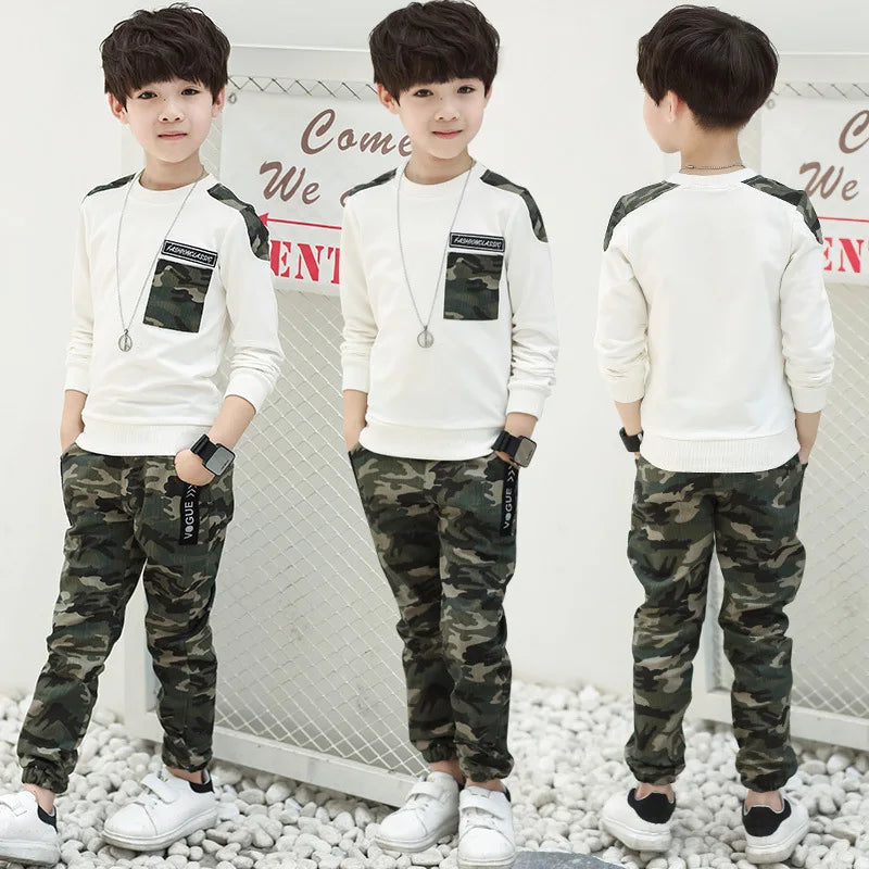 Boys Clothing Set Camouflage Tracksuit 5 6 7 8 9 10 11 Years
