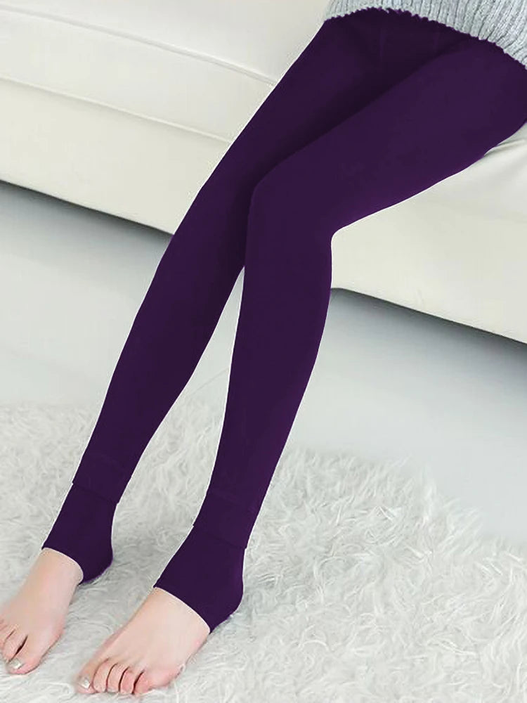 Leggings Casual High Elastic Thick Warm Skinny Pants