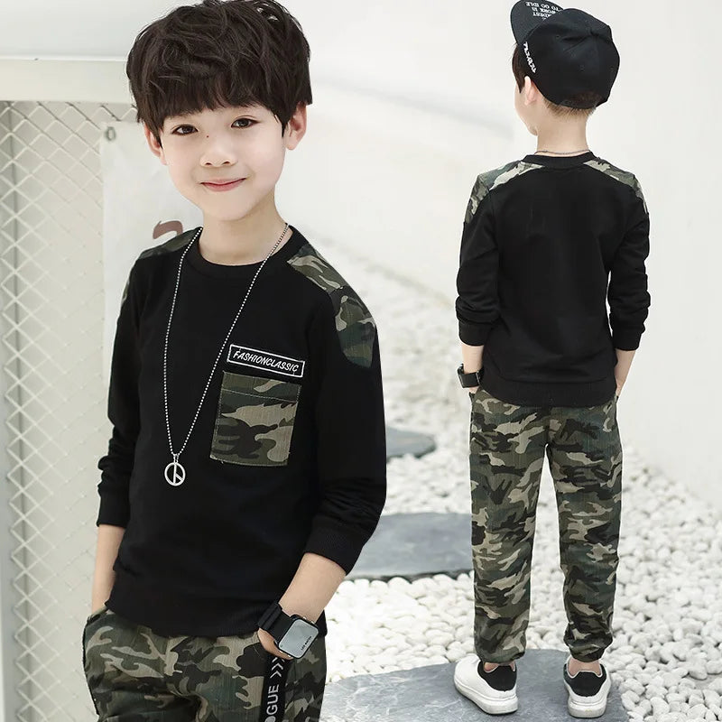 Boys Clothing Set Camouflage Tracksuit 5 6 7 8 9 10 11 Years