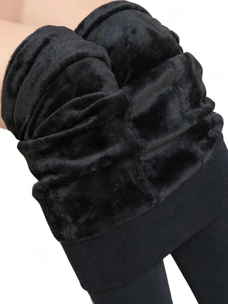 Leggings Casual High Elastic Thick Warm Skinny Pants