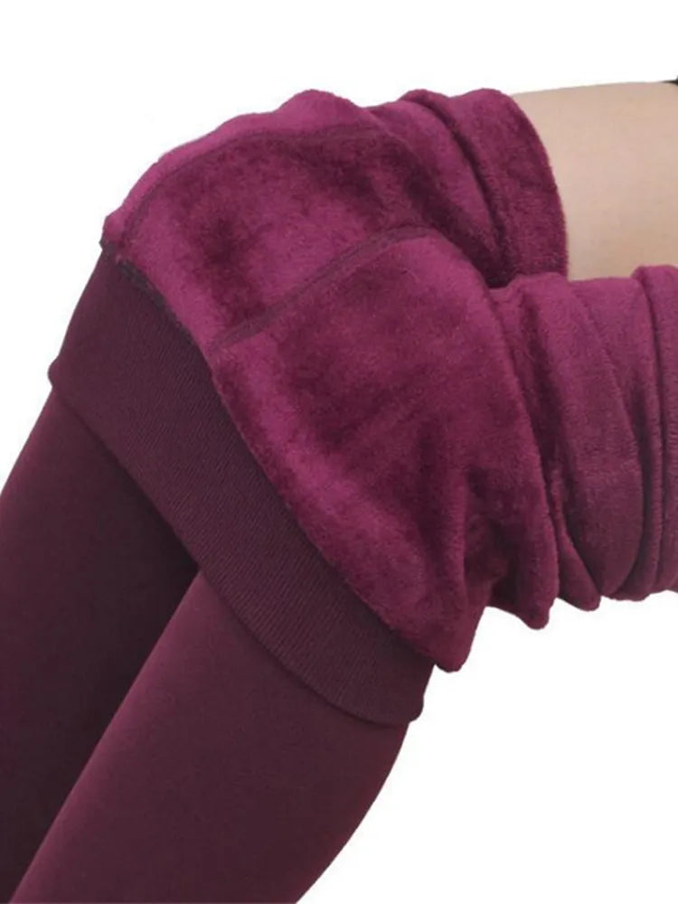Leggings Casual High Elastic Thick Warm Skinny Pants