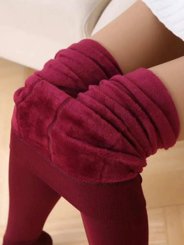Leggings Casual High Elastic Thick Warm Skinny Pants