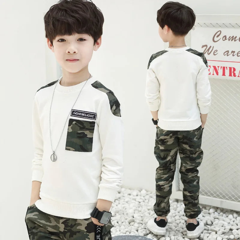 Boys Clothing Set Camouflage Tracksuit 5 6 7 8 9 10 11 Years